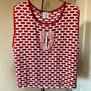 Brick House sweater with peek-a-boo window